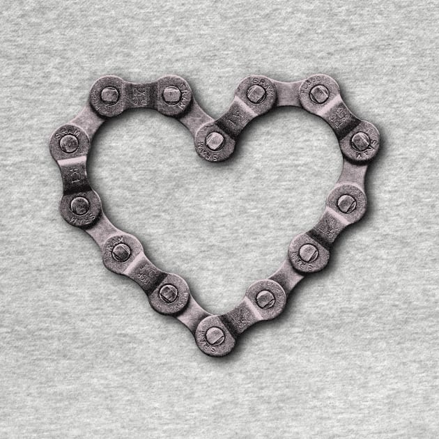 I Love My Bike, Bike Chain Heart by ExtraMedium